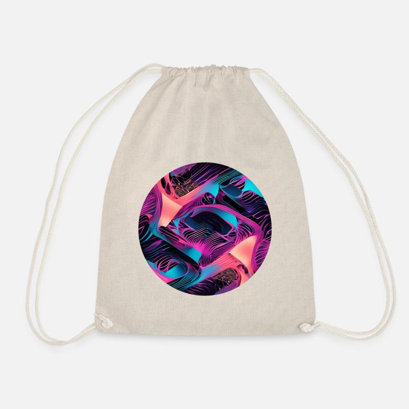 Abstract shapes - Drawstring Bag - nature
