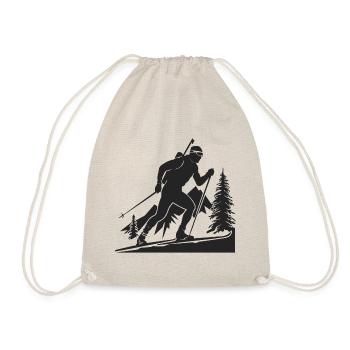 Biathlon Biathlete Winter Sports - Drawstring Bag - nature - Front