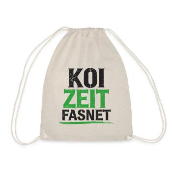Koi Zeit Fasnet - Karneval Fasching - Turnbeutel - Natur - Vorne