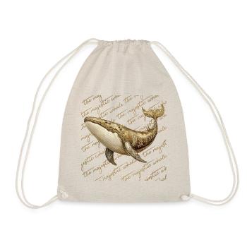 Golden Whale - Drawstring Bag - nature - Front