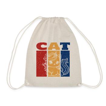 Licorne chat design rétro - Sac de sport léger - nature - Devant