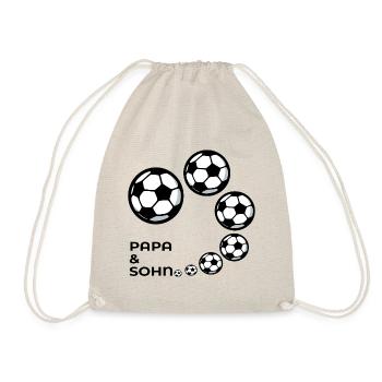 VATERTAG PAPA SOHN FUßBALLSPIELER FUSSBALL - Turnbeutel - Natur - Vorne