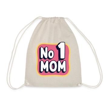 Nummer 1 Mama – Bunt & Liebevoll Muttertag - Turnbeutel - Natur - Vorne