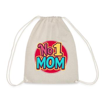 Nummer 1 Mama – Bunt & Liebevoll Muttertag - Turnbeutel - Natur - Vorne