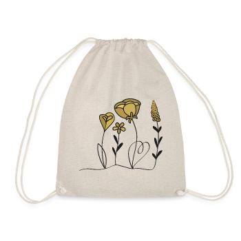 Fleurs de la ligne dorée – élégantes et intemporelles. Par ankh. - Sac de sport léger - nature - Devant