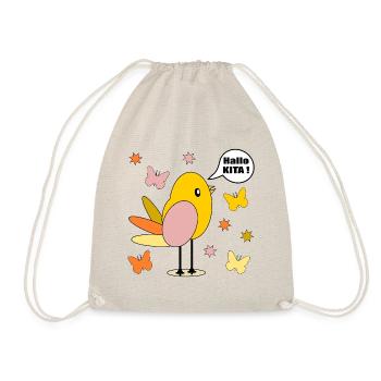 HALLO KITA KIND KINDERTAGESSTÄTTE VOGEL - Turnbeutel - Natur - Vorne