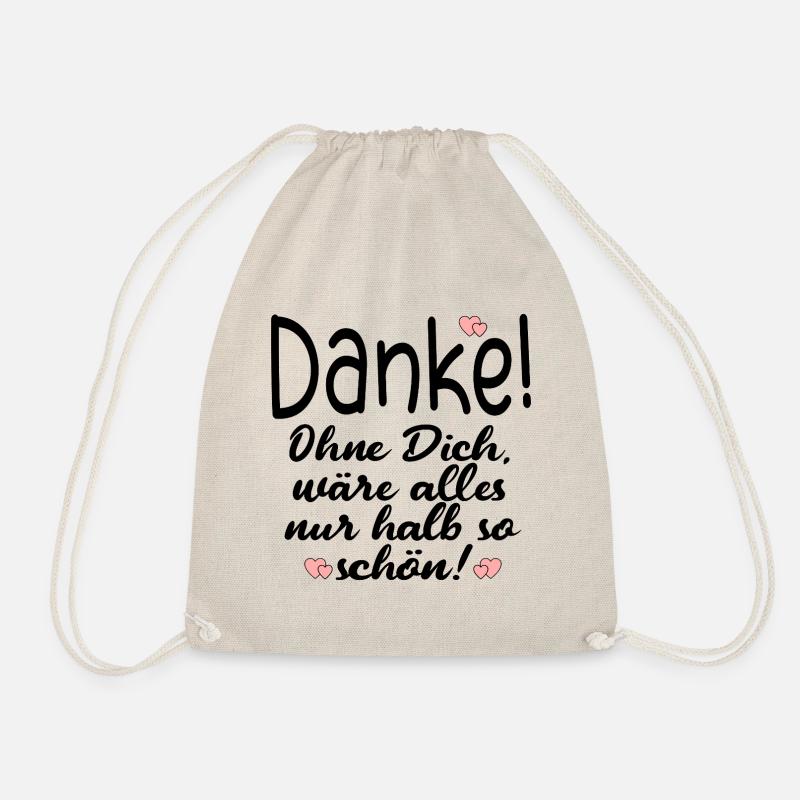 DANKE PARTNERSCHAFT FREUNDSCHAFT - Turnbeutel - Natur