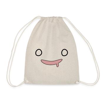 kawaii face, funny expression - Drawstring Bag - nature - Front