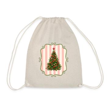 Arbre de Noël Vintage Design Rétro - Sac de sport léger - nature - Devant