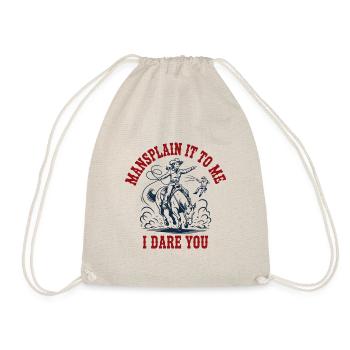 Mans-explique-moi Je te défie - Drôle de féminisme - Sac de sport léger - nature - Devant