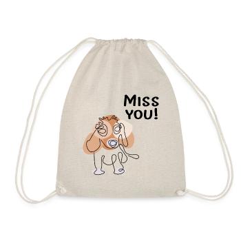 Tu me manques, chien - Sac de sport léger - nature - Devant