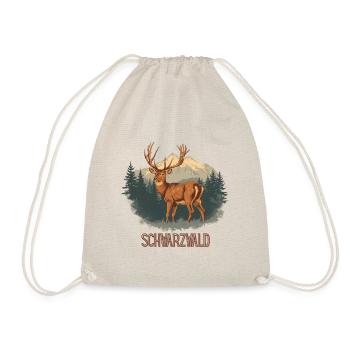 Schwarzwald Hirsch | Vintage Wildlife Design - Turnbeutel - Natur - Vorne