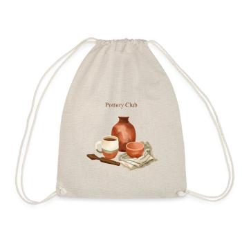 Pottery Club Töpfern Keramik Cozy - Drawstring Bag - nature - Front
