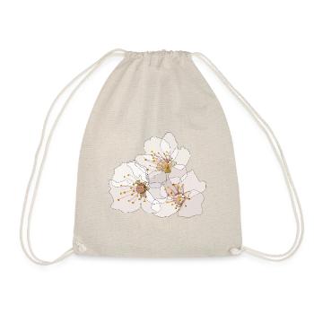 Cherry Blossoms | Zen Floral Illustration - Drawstring Bag - nature - Front