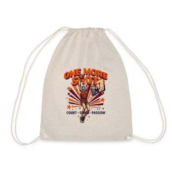 One More Shot – Vintage-Basketball - Turnbeutel - Natur - Vorne