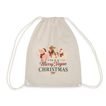 Merry Vegan Christmas - Turnbeutel - Natur - Vorne