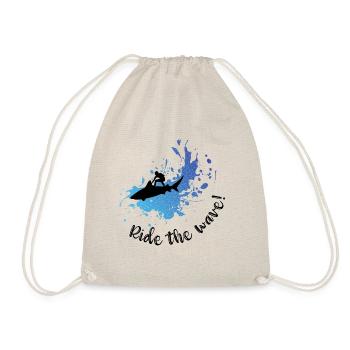 Ride the wave! - Drawstring Bag - nature - Front