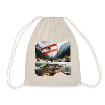 AUSTRIA Home of Fishing Trout - Drawstring Bag - nature - Front
