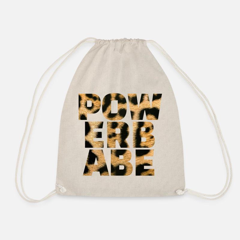 Power Babe Leopard Statement - Turnbeutel - Natur