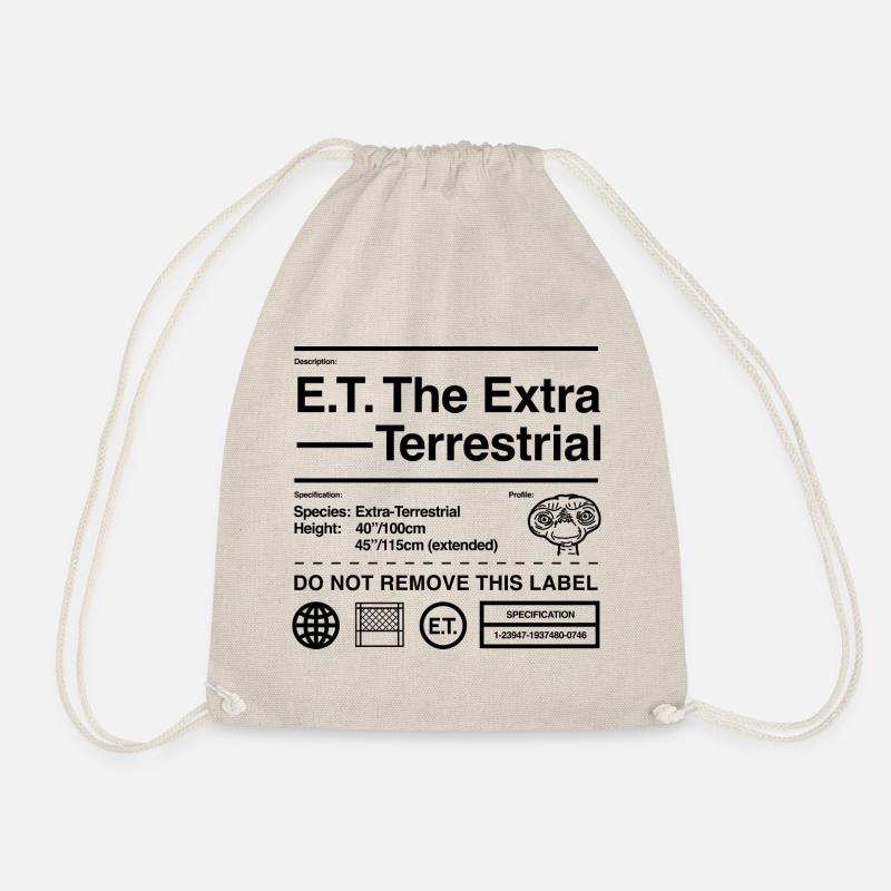 E.T. The Extra-Terrestrial Wäschelabel Witzig - Turnbeutel - Natur