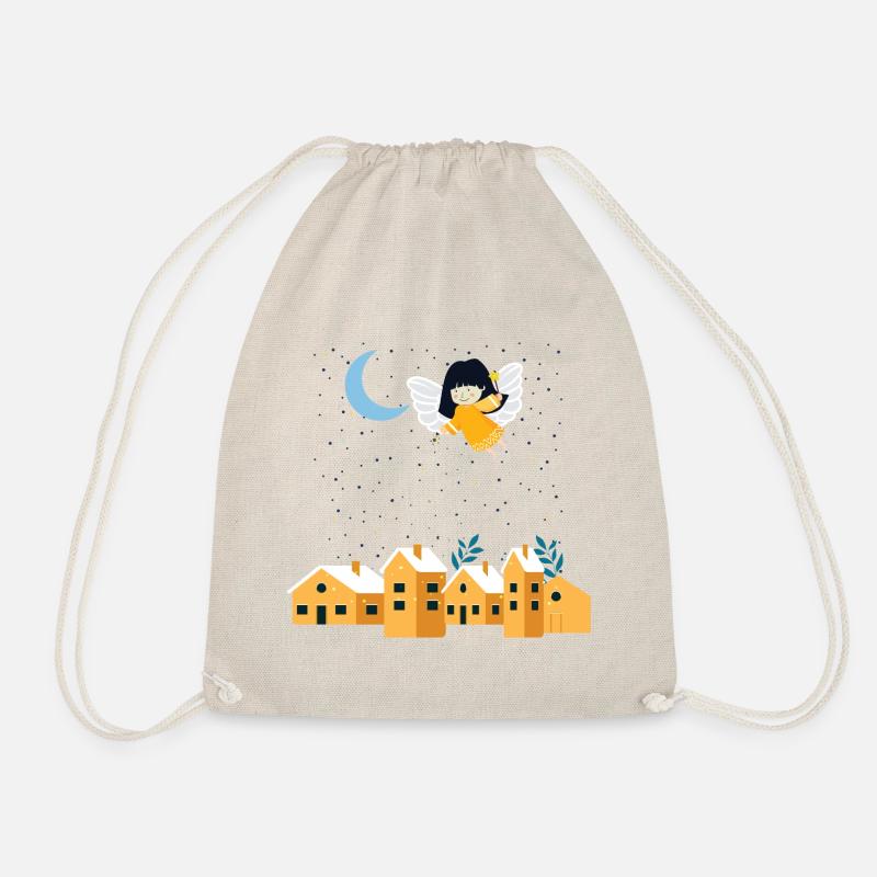 Christmas and angels - Christmas and Angle - Drawstring Bag - nature