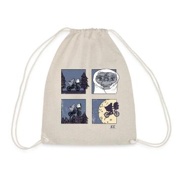 E.T. The Extra-Terrestrial Bicycle Film Scene - Drawstring Bag - nature - Front