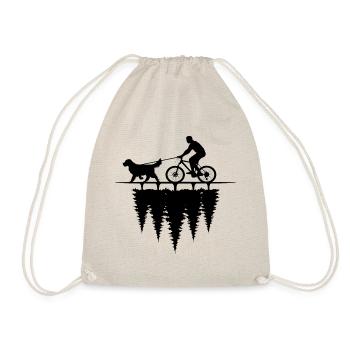 bikejöring zughundesport bike and dog - Drawstring Bag - nature - Front