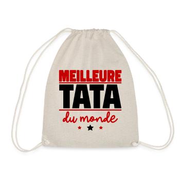 Meilleure tata du monde, cadeau de noël - Sac de sport léger - nature - Devant