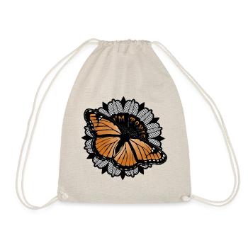 Toxic Beauty – Monarch Butterfly Art  - Drawstring Bag - nature - Front