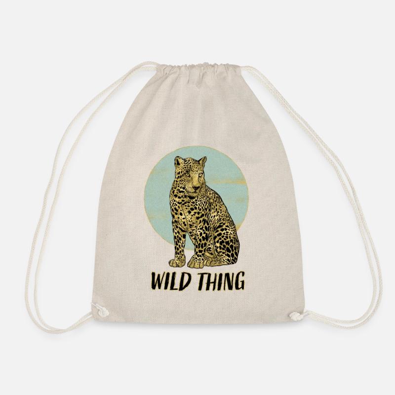 Wild Thing mit Leopard - Turnbeutel - Natur