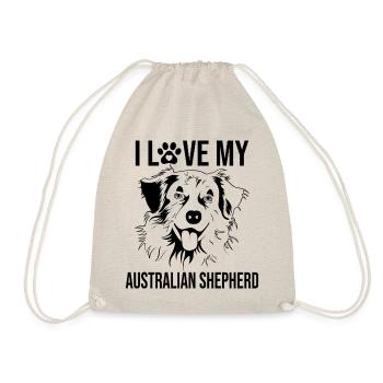 I love my Australian Shepherd - Drawstring Bag - nature - Front