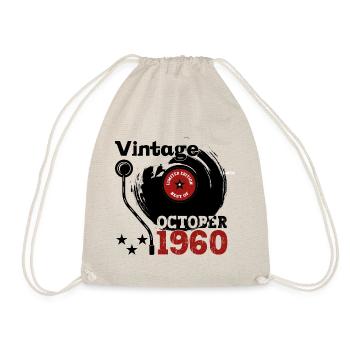 Octobre Né 1960 62ème anniversaire Cadeau - Sac de sport léger - nature - Devant