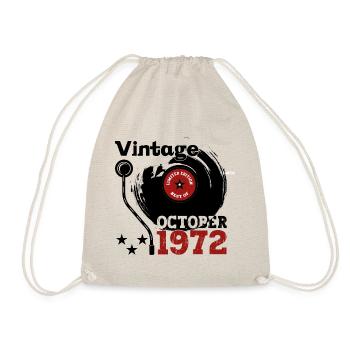 Octobre Vintage 1972 50ème Cadeau d’Anniversaire - Sac de sport léger - nature - Devant