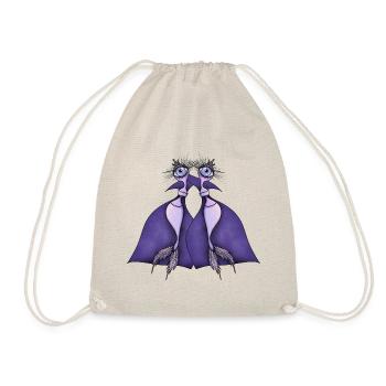 twin mermaids - Drawstring Bag - nature - Front