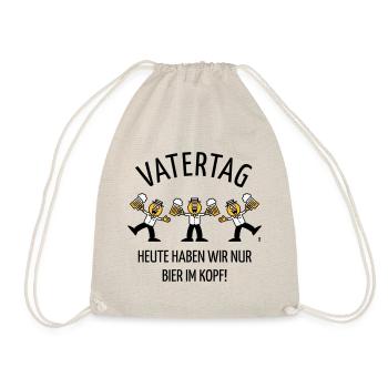 Vatertag – Bier Im Kopf (Karikatur Tanz / 3C / B) - Turnbeutel - Natur - Vorne