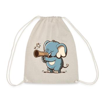 Jazz-Elefant - Turnbeutel - Natur - Vorne