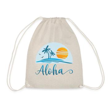 Aloha Surfing Hawaii Surfer Beach Palm Tree Sun - Sac de sport léger - nature - Devant