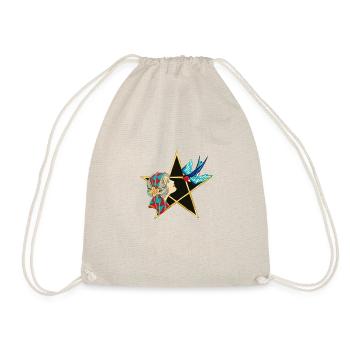 Pentacle Swallow - Drawstring Bag - nature - Front