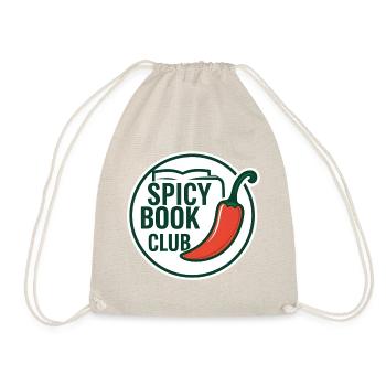 Sticker Emblem – Spicy Book Club - Drawstring Bag - nature - Front