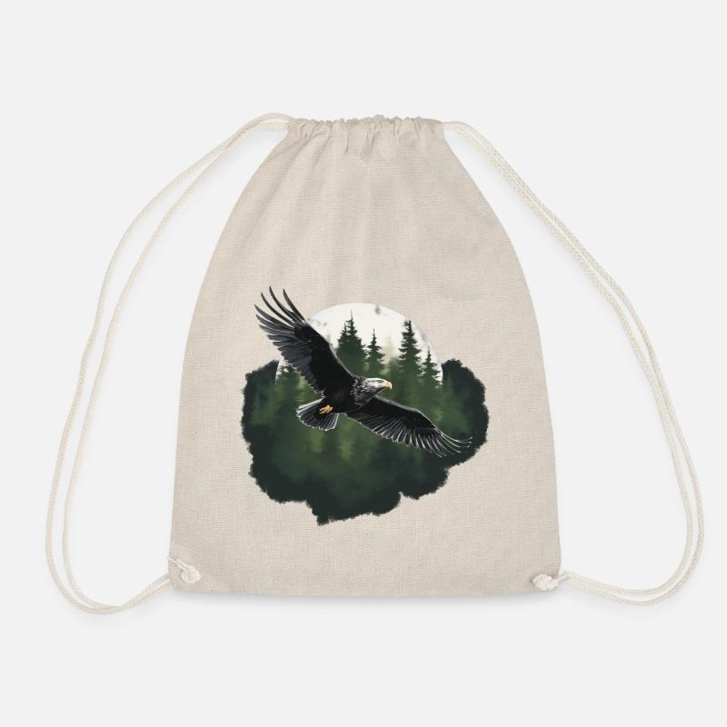 Wildlife-Inspired Adventure: Eagle Flight - Drawstring Bag - nature