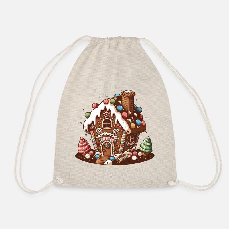 Süße Lebkuchen-Bleibe - Turnbeutel - Natur