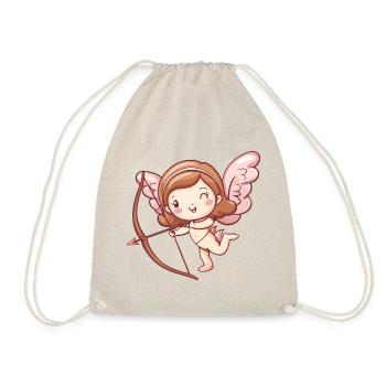 Angel Bow and Arrow Cupid Valentine's Day - Drawstring Bag - nature - Front