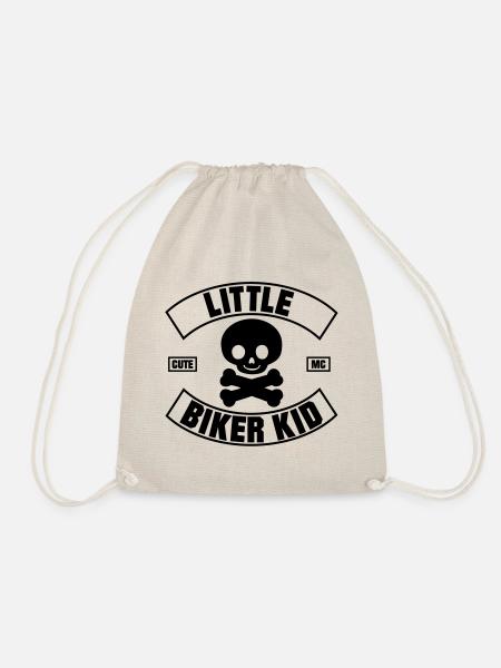 Little Biker Kid MC - Drawstring Bag - nature