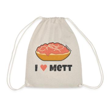 I love Mett - Dark design - Drawstring Bag - nature - Front