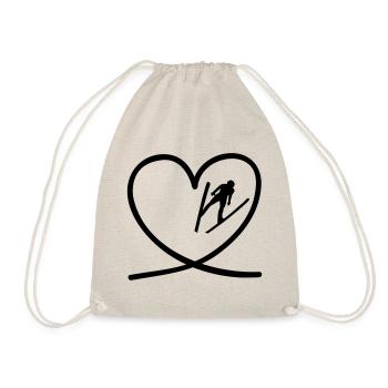 I love ski jumping - Drawstring Bag - nature - Front