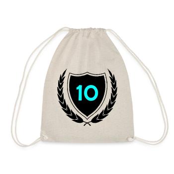 Neon Ten Numeral Print - Drawstring Bag - nature - Front