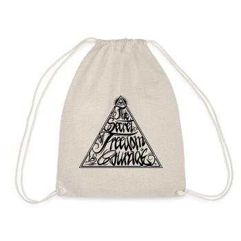 The secret of freedom is courage - black - Drawstring Bag - nature - Front