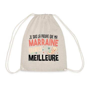 Marraine Bébé Cadeau Nourrisson Naissance - Sac de sport léger - nature - Devant