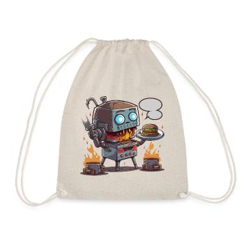Grill-Bot - Turnbeutel - Natur - Vorne