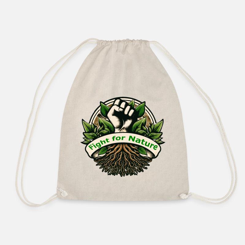Fight for nature - Drawstring Bag - nature